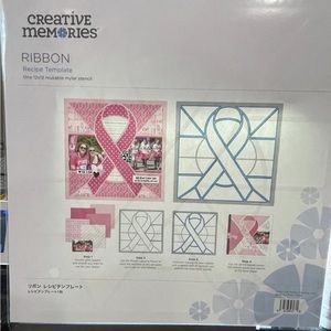 Creative Memories "Ribbon" Recipe Template, 12x12 Reusable Stencil - NEW!
